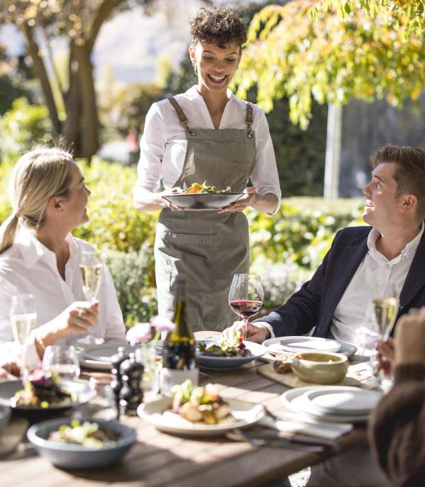 People dining at Mora Wines & Artisan Kitchen