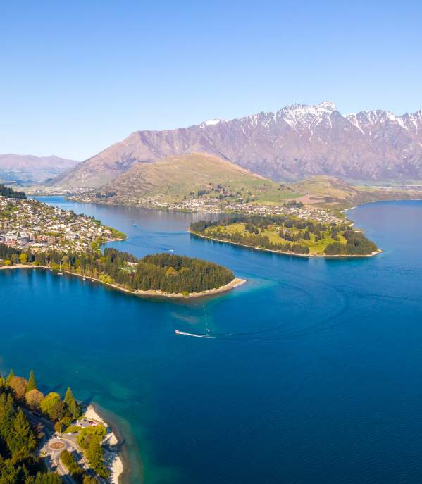 Queenstown Aerial in Spring