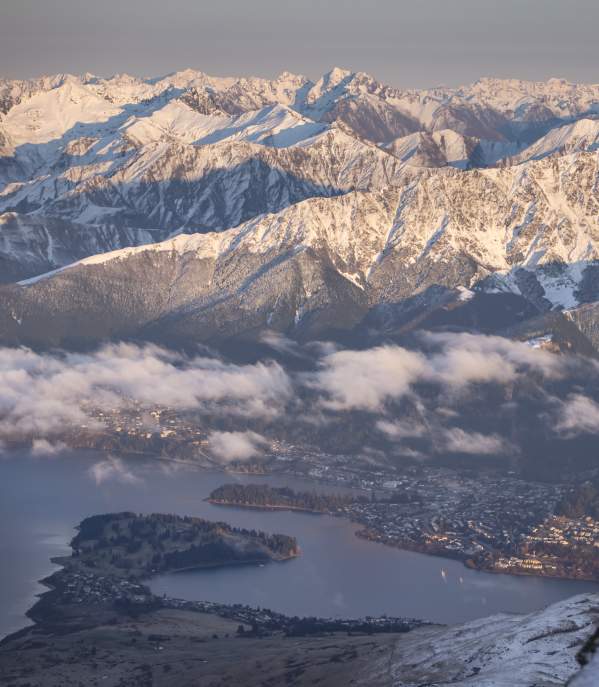 Remarkables Lookout towards Queenstown