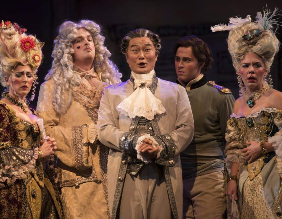 Actors in period costumes at the Opera Delaware Festival 2017