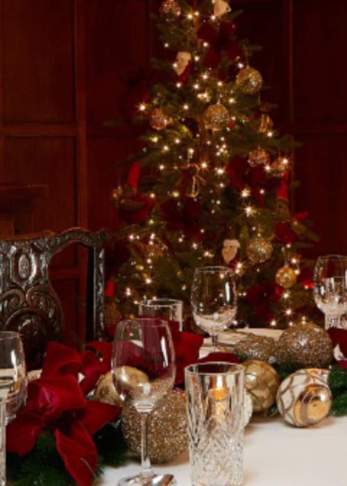 Christmas private dining at Elmers Court in the New Forest