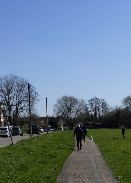 People walking at The Bicerley in Ringwood in the New Forest