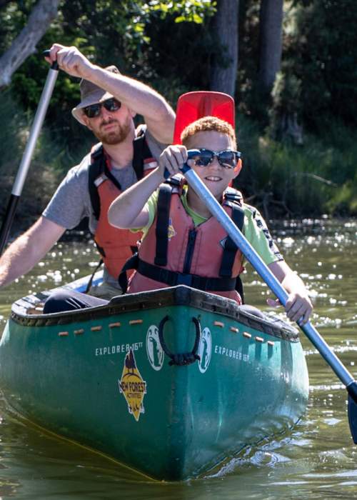 Canoeing on the Beaulieu River with New Forest Activities in the New Forest