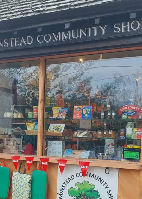 Minstead Community Shop Exterior in the New Forest