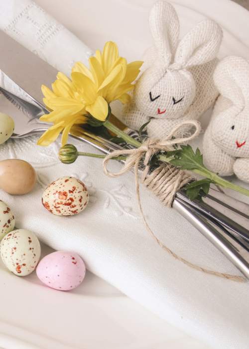 Easter decorated table