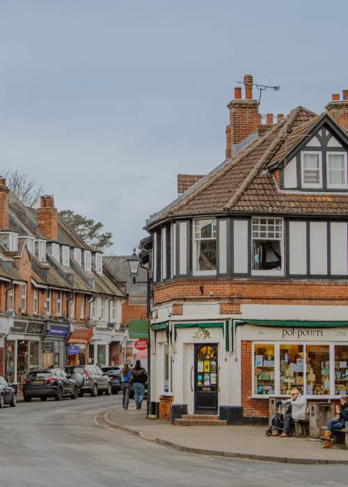 Brockenhurst high street in the New Forest