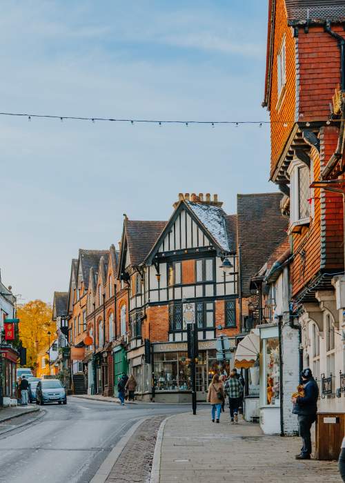 Lyndhurst high street in the New Forest
