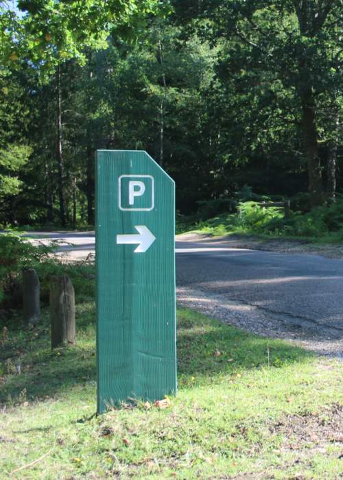 Parking sign in the New Forest