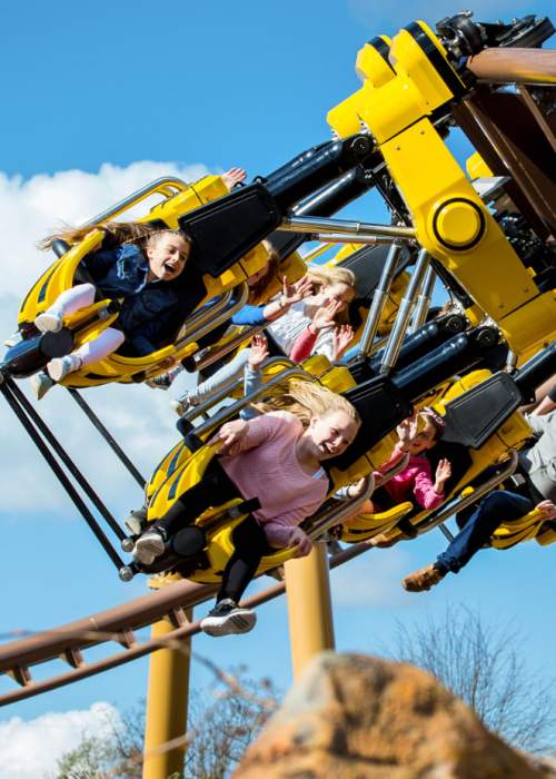 Ride in Lost Kingdom at Paultons Park in the New Forest