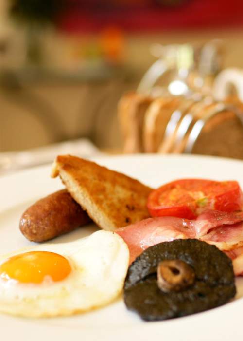 Local Produce Full English Breakfast at a bed and breakfast in the New Forest