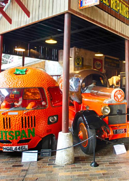 Cars on display at National Motor Museum Beaulieu in the New Forest
