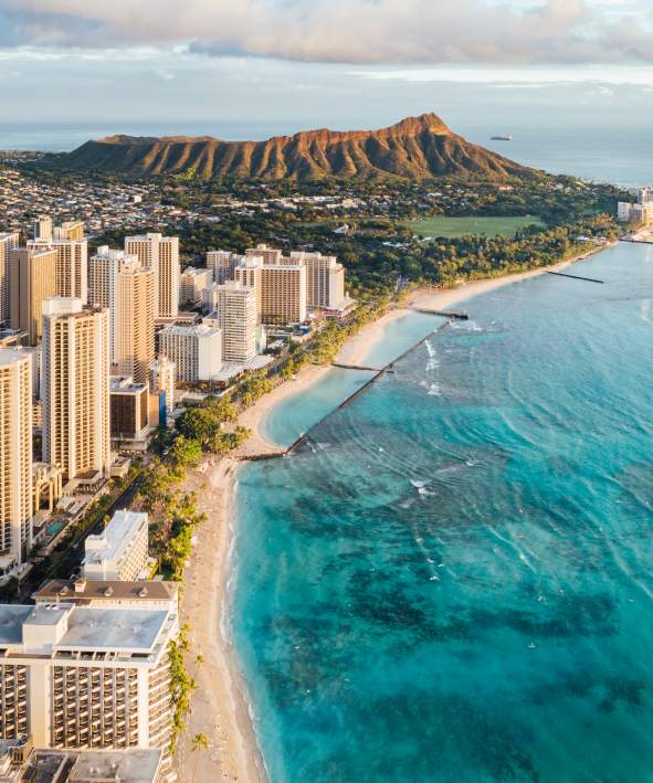 Waikiki Beach with Leahi in the background