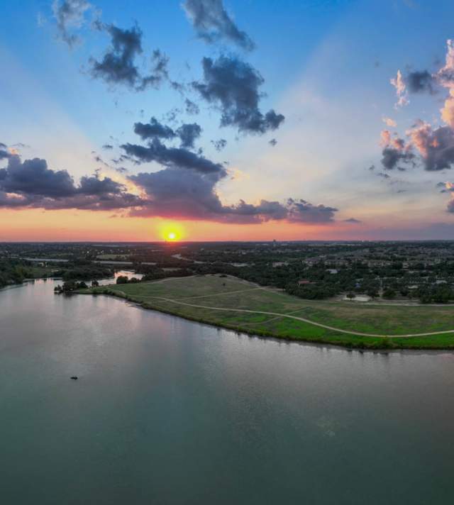 Sunset over Brushy Creek Lake Park