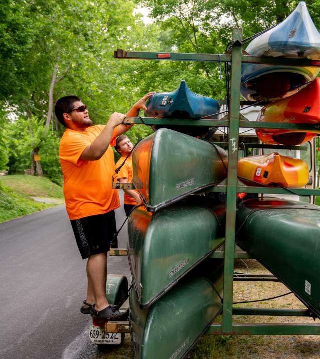 Shenandoah River canoes