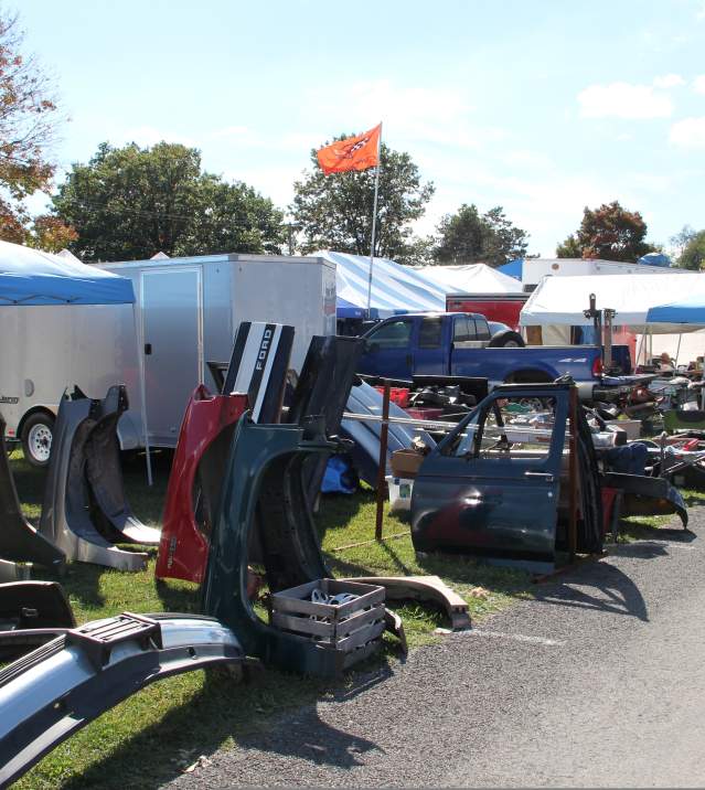 Car body parts for sale at Fall Carlisle in Carlisle, PA