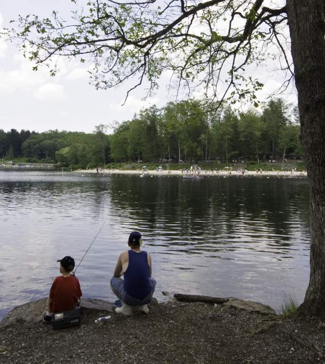 Fishing at Laurel Lake