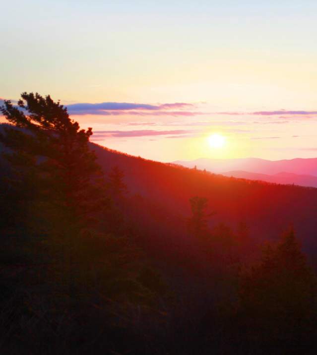 Winter Sunset in Shenandoah National Park