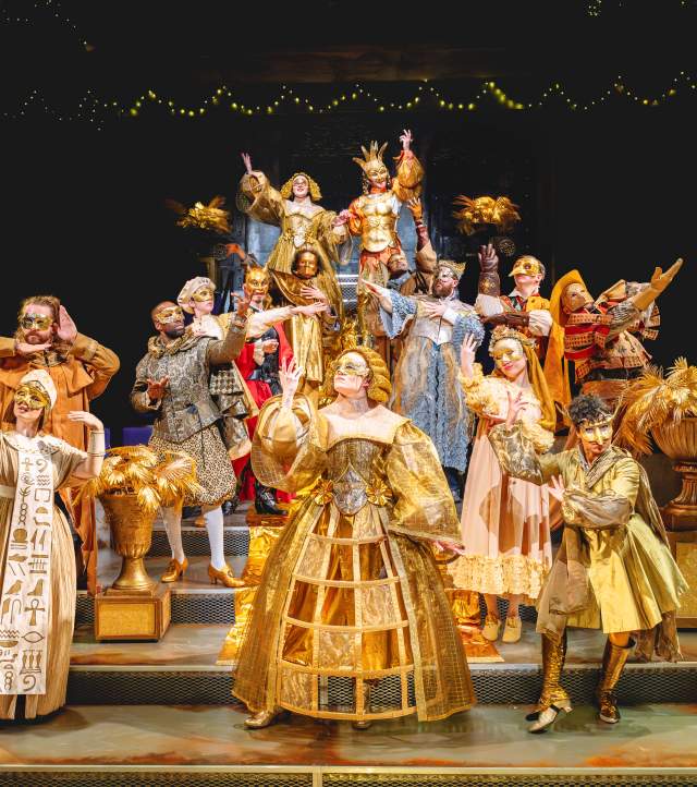 actors in costume on a stage