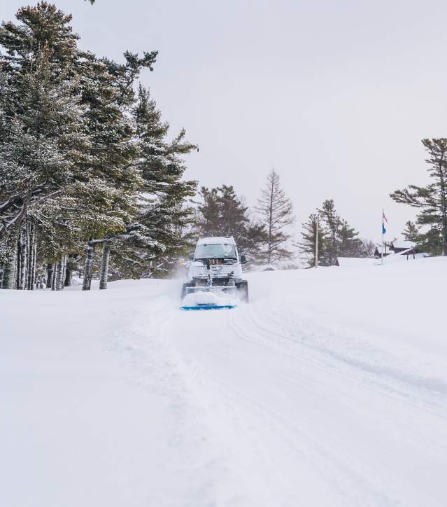 Grooming classic cross country ski trails in the Keweenaw