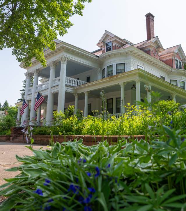 exterior side view of the laurium manor inn