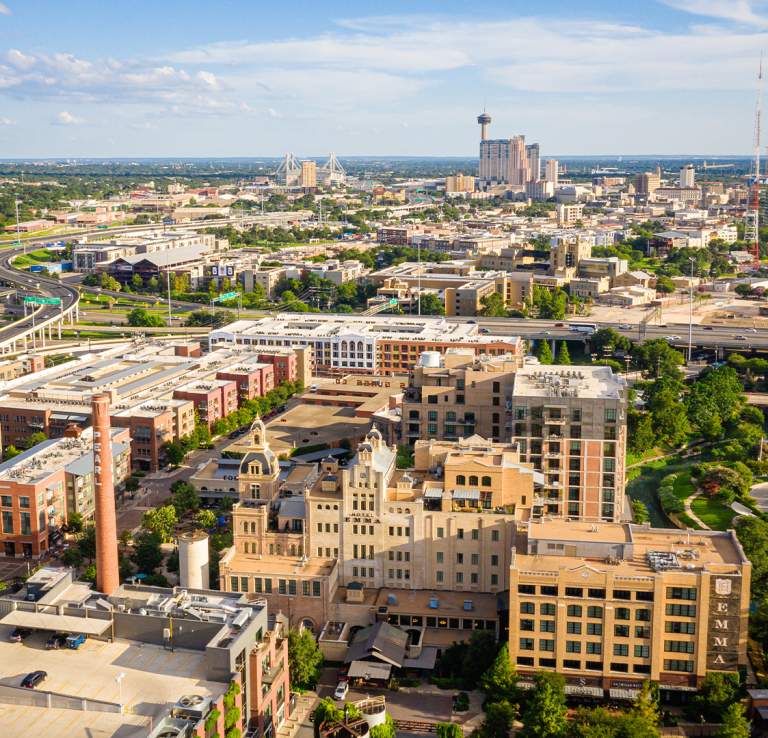 San Antonio City Skyline with Pearl