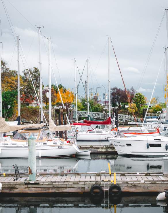 Nanaimo docks with plenty of boats docked.