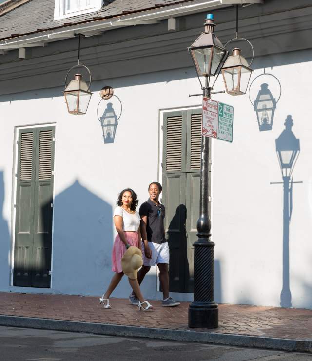 Couple Walking in French Quarter