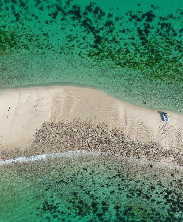 Aerial of beach