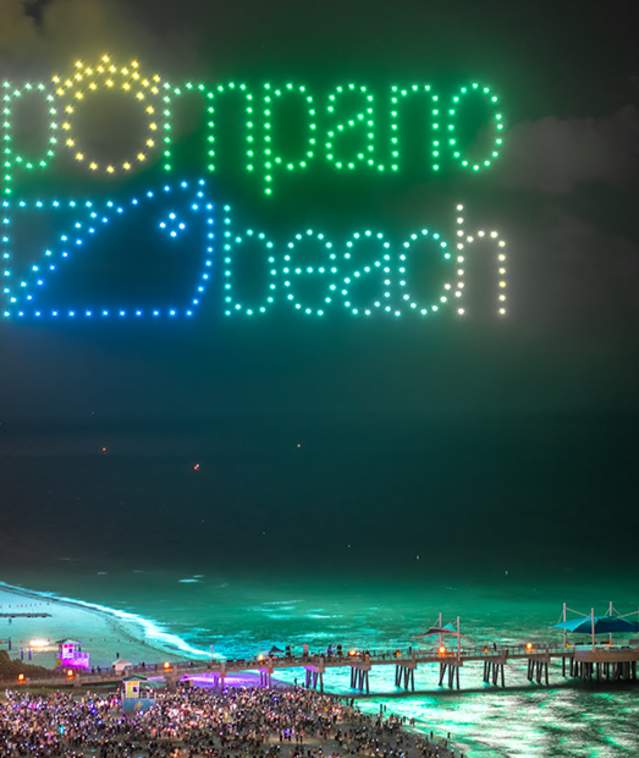 Pompano Beach Drone Show Extravaganza