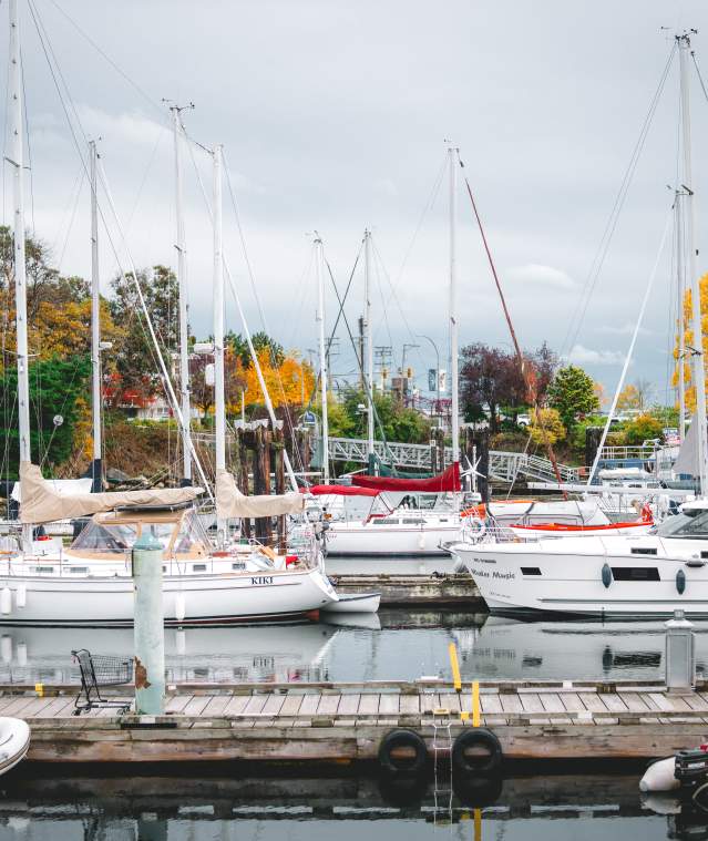 Nanaimo docks with plenty of boats docked.