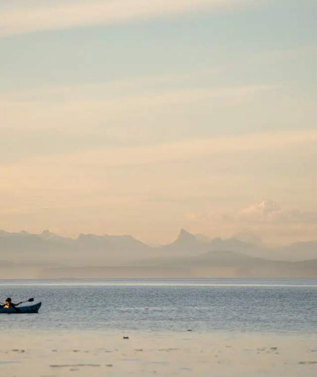 People boating on the water.