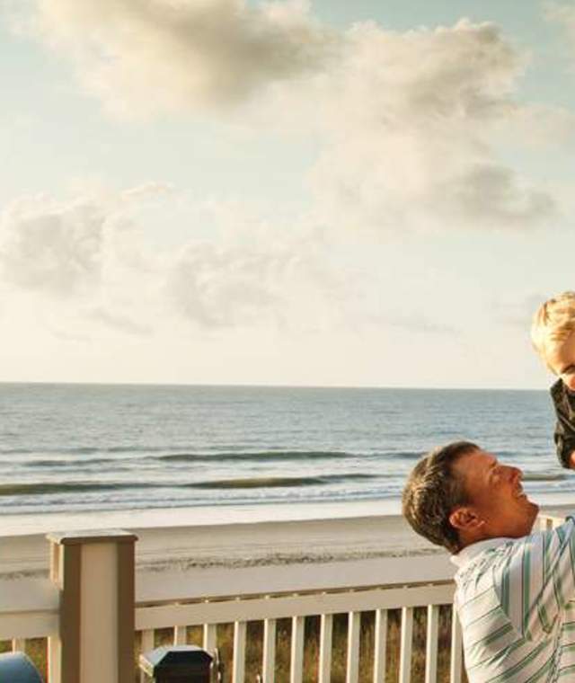Family on Deck Overlooking North Myrtle Beach