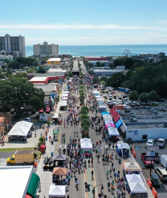 Irish Italian Festival Drone shot