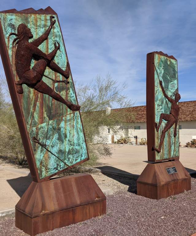 29 Palms Outdoor Art - Sky Climbers Sculpture by Steve Rieman