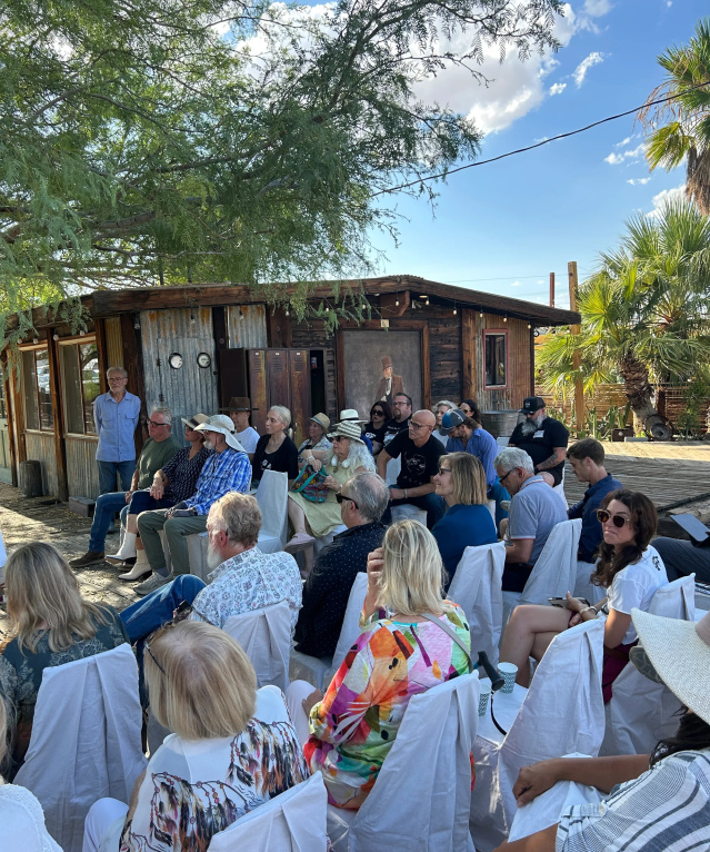 Literary events hosted by the Desert General Store at their location in Tin Town, Twentynine Palms, California.