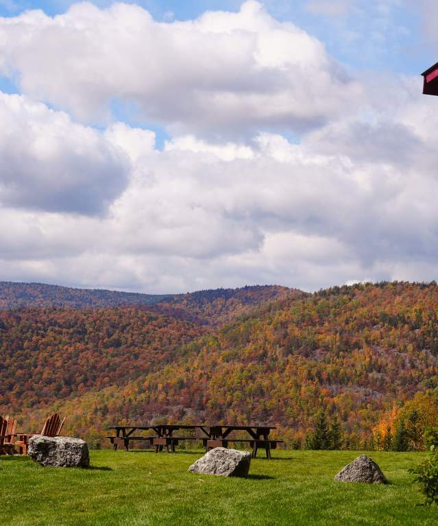 View of Adirondack Mountains at Garnet Hill Lodge