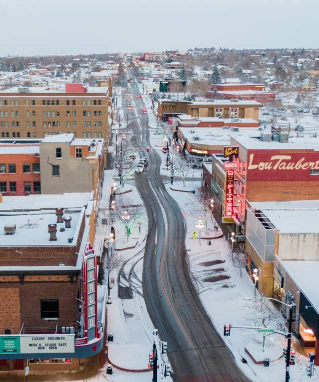 Downtown Casper in Winter