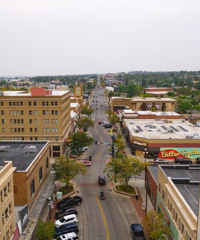 Downtown Casper Aerial View