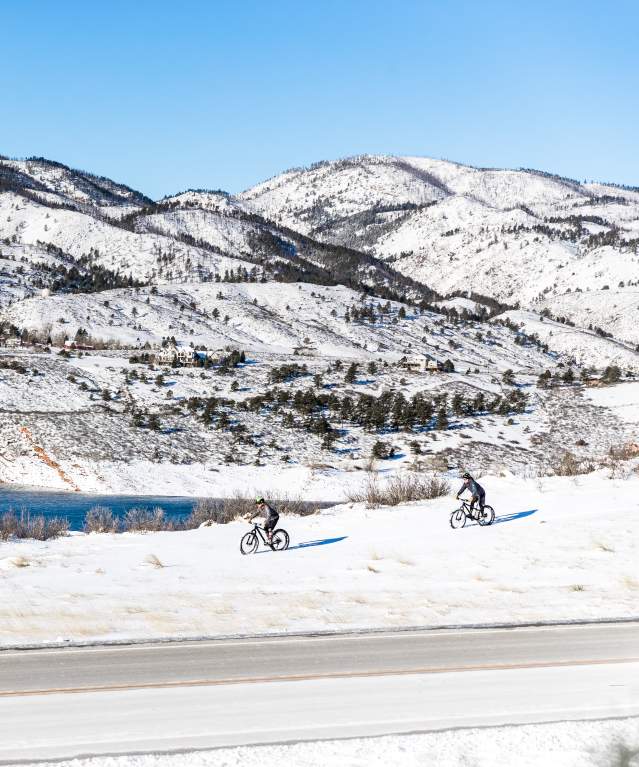 Fat Biking at Horsetooth Reservoir credit Josiah Roe