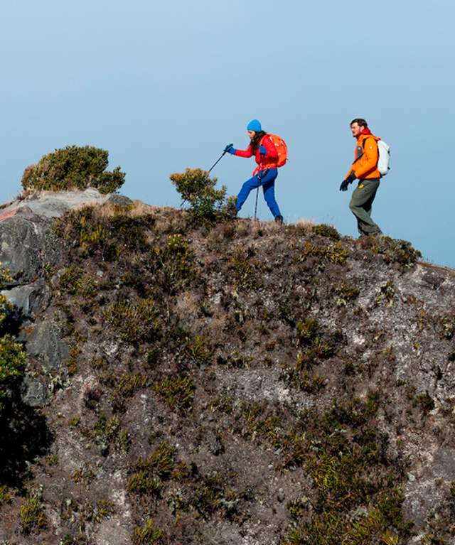 Couple reaching the Top of Barú Volcano, Province of Chiriquí
