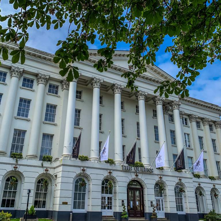 Exterior view of The Queens, Cheltenham