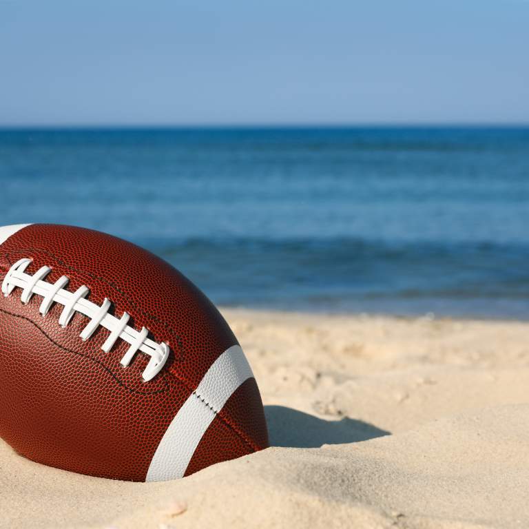 Football on beach
