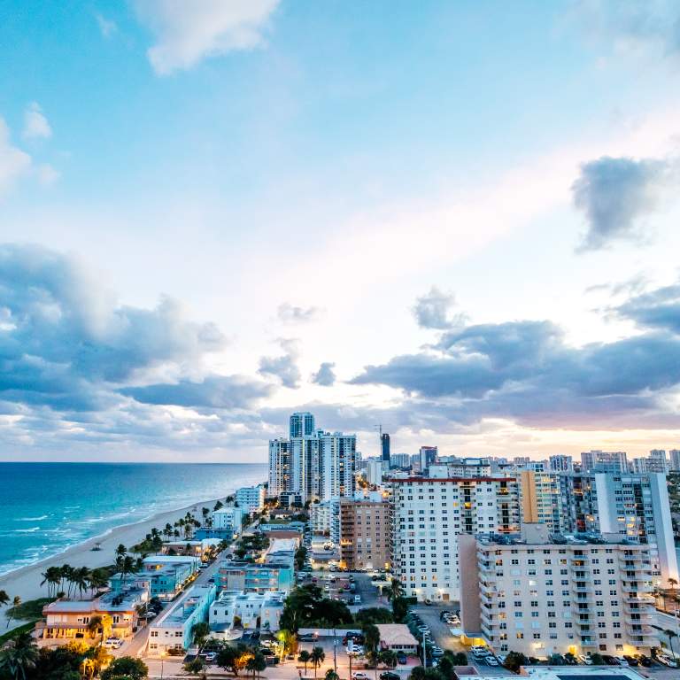 View of Fort Lauderdale Beach from a balcony