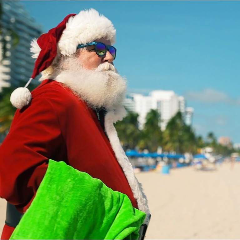 Santa on Fort Lauderdale Beach