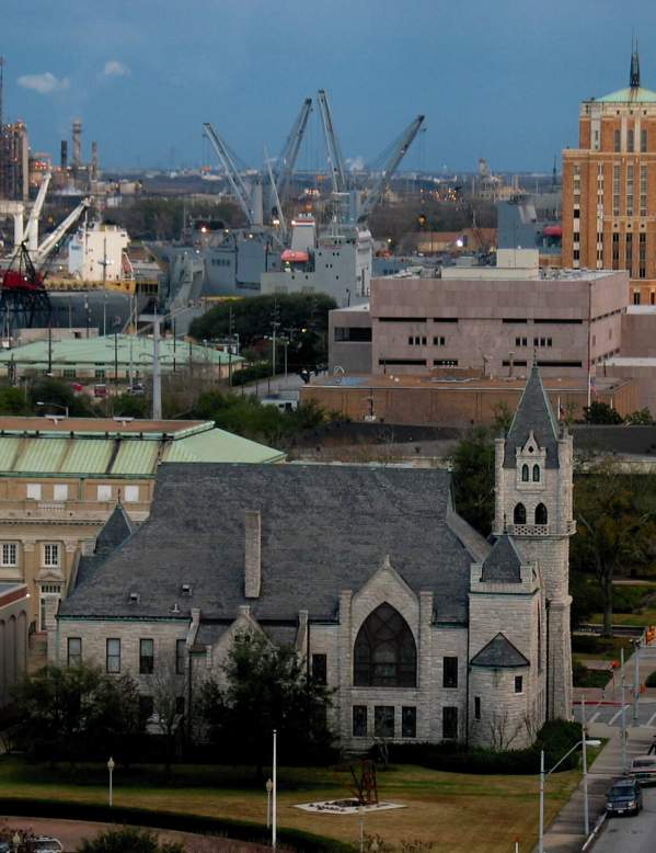 Aerial view of Downtown Beaumont