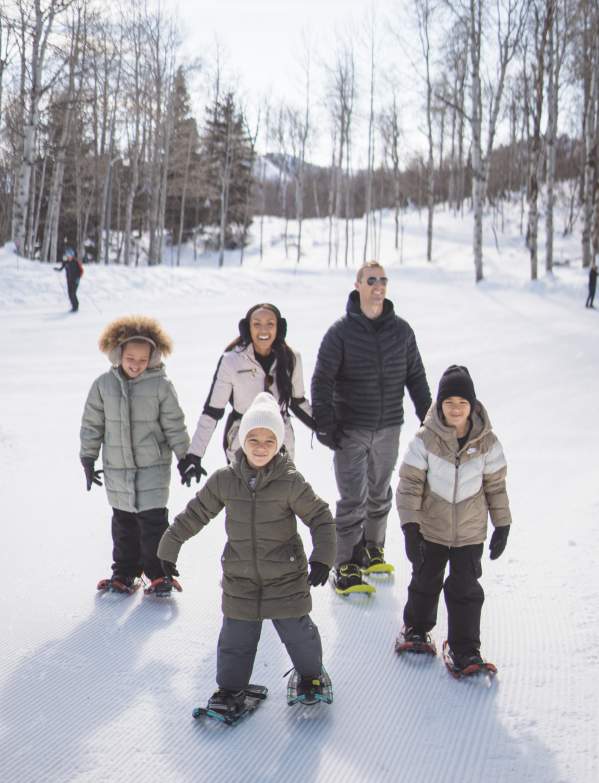winter sundance snowshoeing