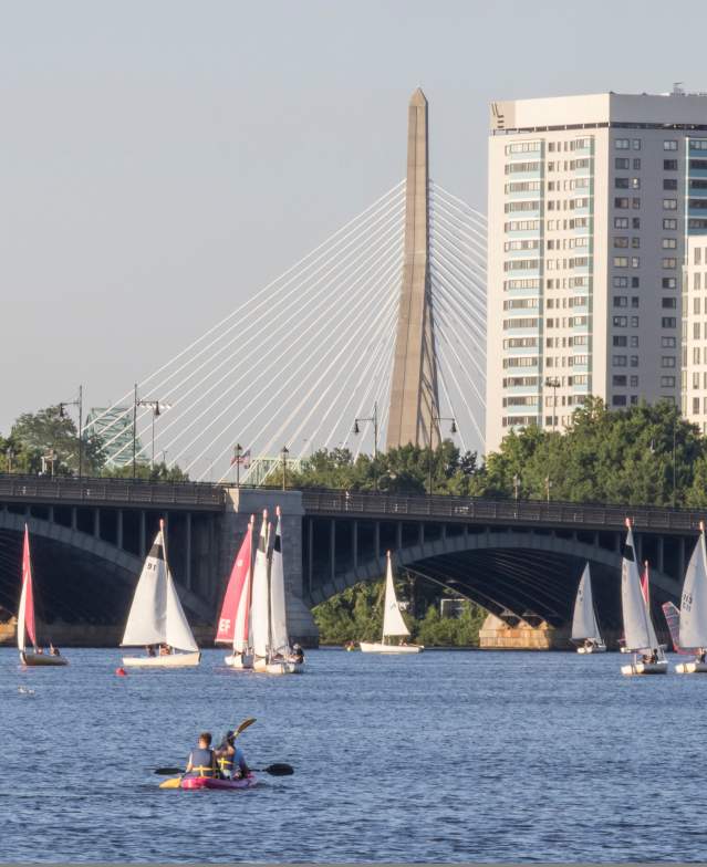 Boaters enjoying the Charles River