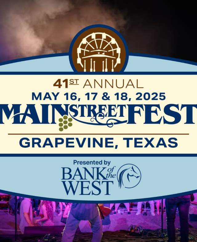 Header graphic for Main Street Fest in Grapevine, Texas