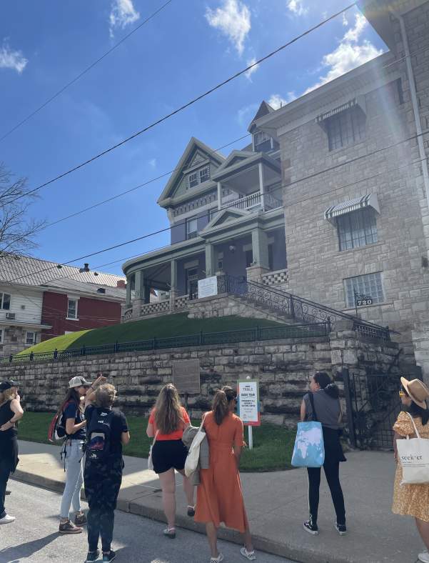 Guide by Cell - Group at Strawberry Hill Museum