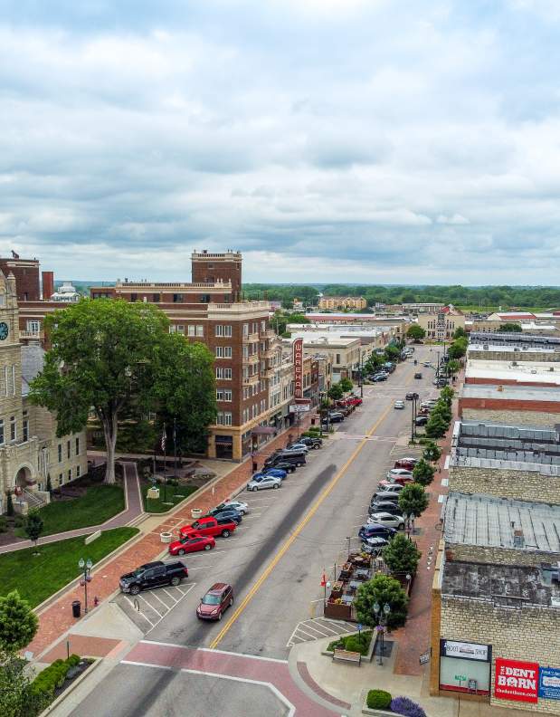 Downtown Manhattan Aerial Shot